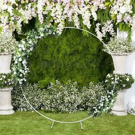 2M Wedding Hoop Round Circle Arch Backdrop Flower Display Stand Frame Background - Mekamart Australia