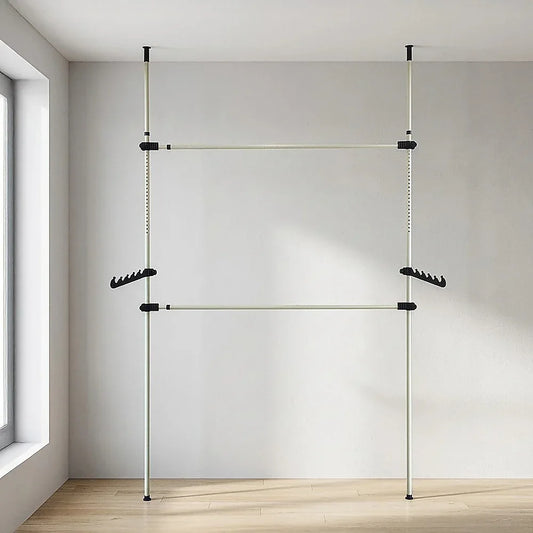 Heavy Duty Adjust Clothes Rail Storage Garment Shelf Hanging Display Stand Rack - Mekamart Australia