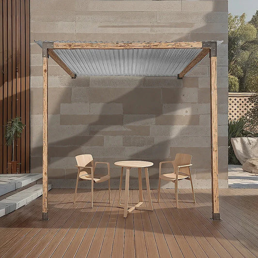 Roof Pergola Gazebo Shed Matte Black Steel Brackets DIY Kits - Mekamart Australia