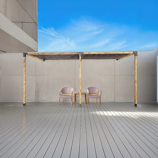 Roof Pergola Gazebo Shed Matte Black Steel Brackets and Black Screens DIY Kits - Mekamart Australia