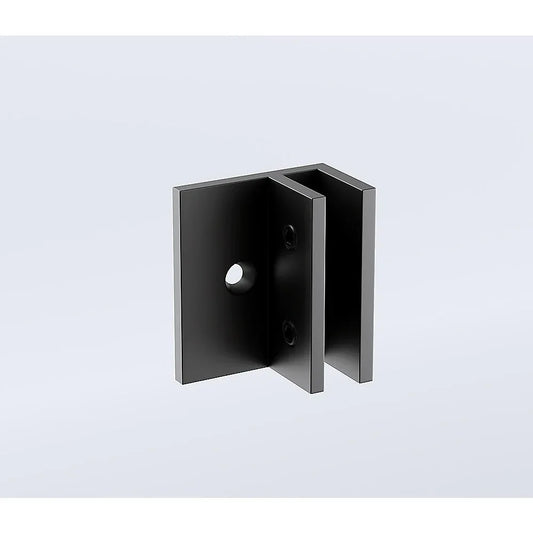 Glass-to-wall/floor Shower Screen F-bracket in Black - Mekamart Australia