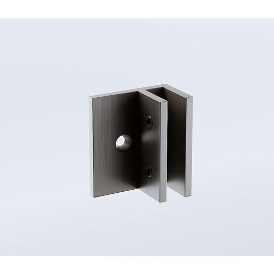 Glass-to-wall/floor Shower Screen F-bracket in Gunmetal - Mekamart Australia