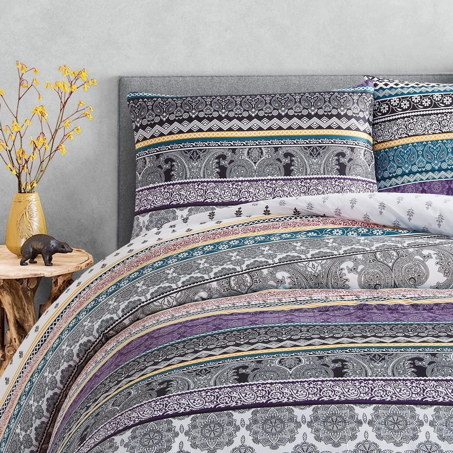 Whimsical Winter Frosty Elegant 3 Pc Comforter & Pillow Cover Set - Mekamart Australia