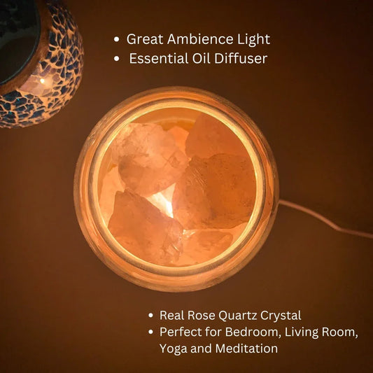 Aurora Crystal Diffuser - Rose Quartz - Mekamart Australia