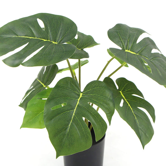 Potted Artificial Split Philodendron Plant With Real Touch Leaves 35cm - Mekamart Australia