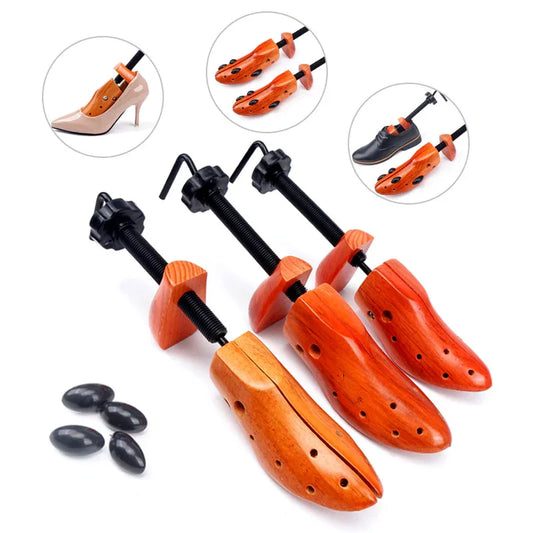 1 PCS Brown Adjustable Wooden Shoe Stretcher for Women, Small Size (EUR 34-38) - Mekamart Australia