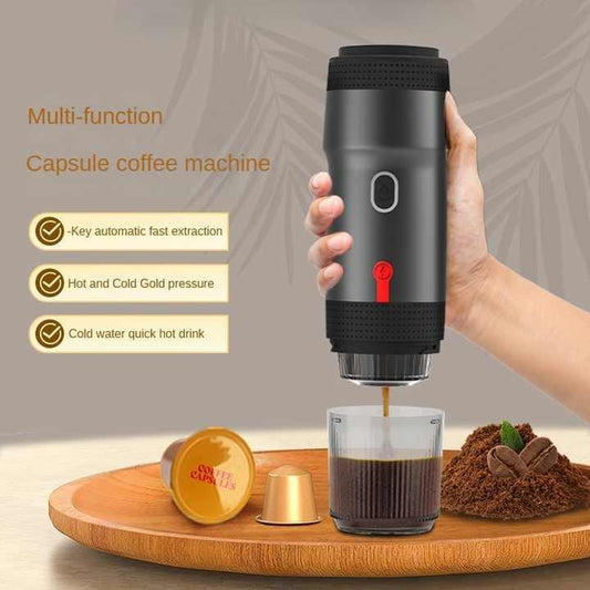 Green Portable Fully Automatic Espresso Coffee Machine - Universal 3-in-1 Capsule, Coffee Powder & Espresso Maker - Mekamart Australia