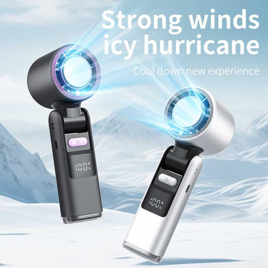Black Portable Handheld High-Speed Cooling Fan - Perfect for Outdoor Camping - Mekamart Australia