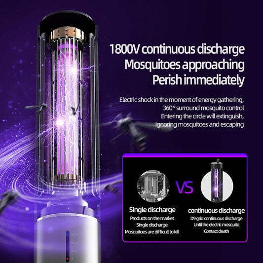Electric Mosquito Killer Lamp with Detachable Housing and Timer Function - USB Rechargeable - Mekamart Australia