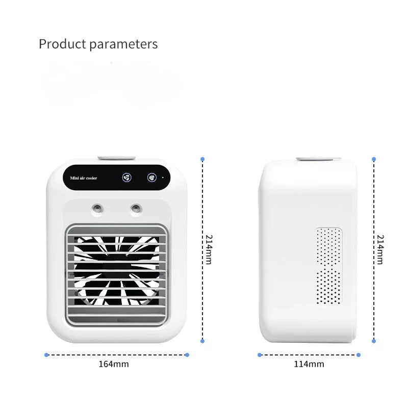 Portable Mini Air Cooler L7 with 500ml Water Tank and Humidifier Function - Mekamart Australia