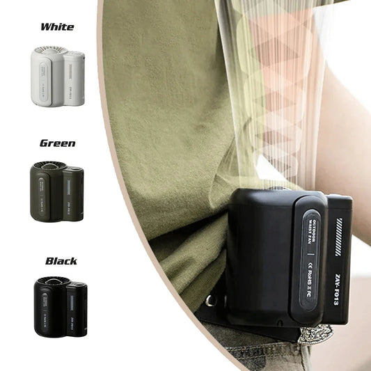 Black Outdoor Waist Fan - Portable Wearable Fan for Hands-Free Cooling - Mekamart Australia