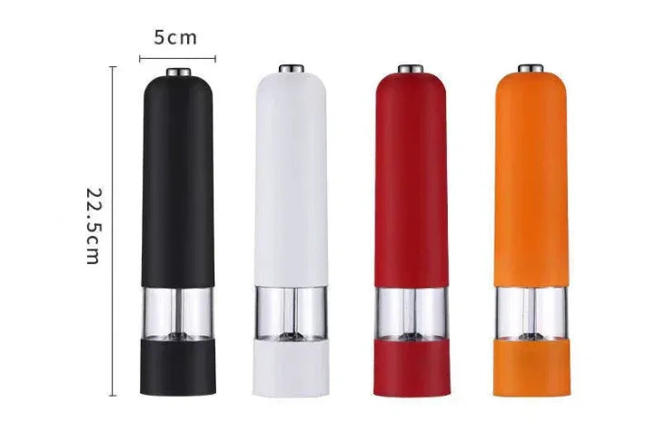 Black Elegant Electric Salt and Pepper Grinder - Modern and Compact for Effortless Seasoning - Mekamart Australia