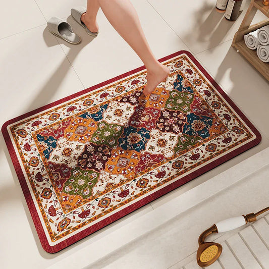 Non-Slip Diatomaceous Earth Bath Mat - Quick-Dry, Durable Toilet Rug 40x60cm - Mekamart Australia