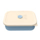 Light blue Microwave-Safe Silicone Lunch Box with 4 Compartments - Airtight Bento Box for Work and Travel - Mekamart Australia