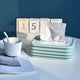 2-pcs Blue Silicone Tissue Box Holder - Automatic Self-Lowering Dispenser - Mekamart Australia
