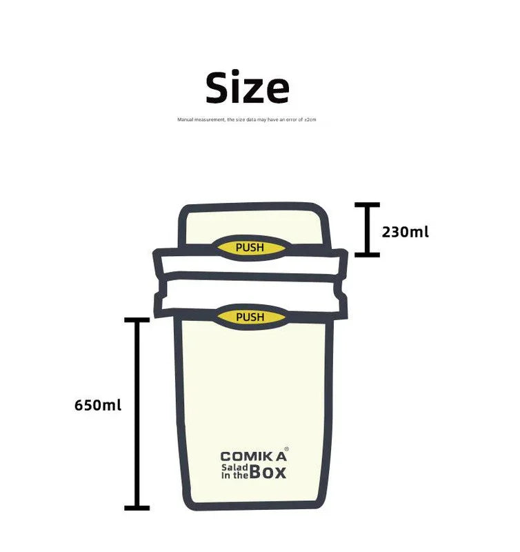 Purple Portable salad cup with ingredient compartment and fork and spoon - enjoy breakfast on the go - Mekamart Australia