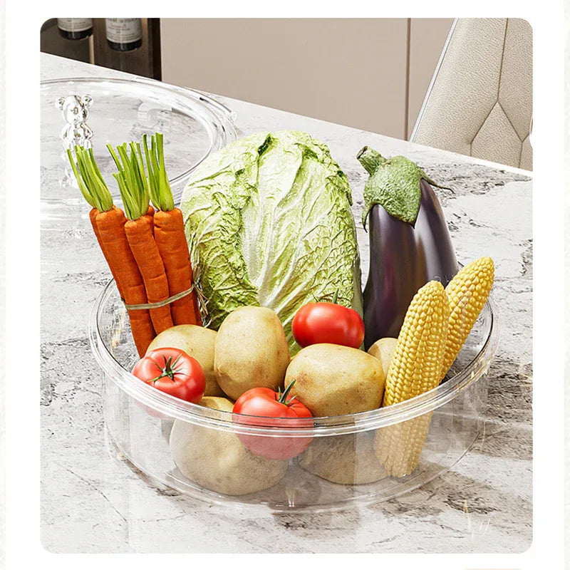 Grey And Beige Snap Button Elegant Compartment Serving Tray with Lid - Versatile Snack, Fruit & Candy Box - Mekamart Australia