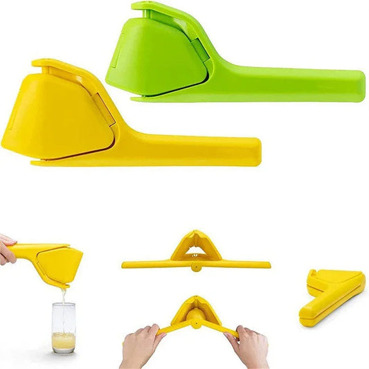 3 Pcs Yellow Easy-Squeeze Manual Citrus Juicer - Durable Lemon & Orange Squeezer with Pour Spout, Food-Grade PP - Mekamart Australia