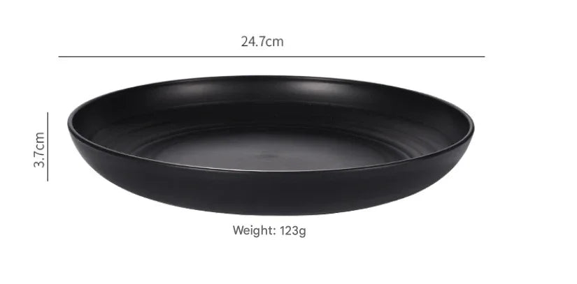 Stylish Dark Grey Wheat Straw Dinnerware Set - 24 Pieces Including Plates, Bowls & Cups - Mekamart Australia