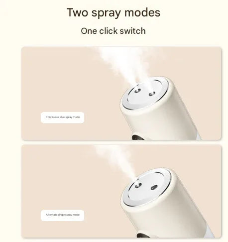 Beige + Base ortable Desktop Dual-Spray Humidifier with Air Purification for Office and Bedroom - Mekamart Australia