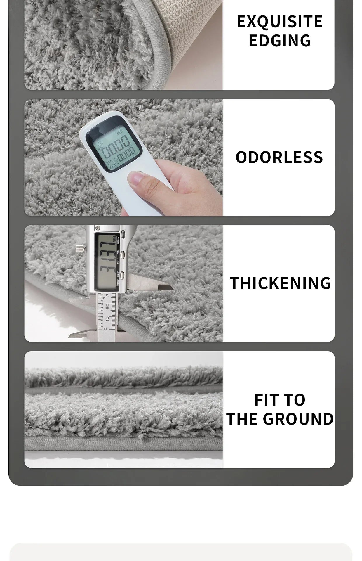 White Ultra Absorbent Plush Bath Mat - Non-Slip Bathroom Rug with Innovative Foot Drying Pocket - Mekamart Australia