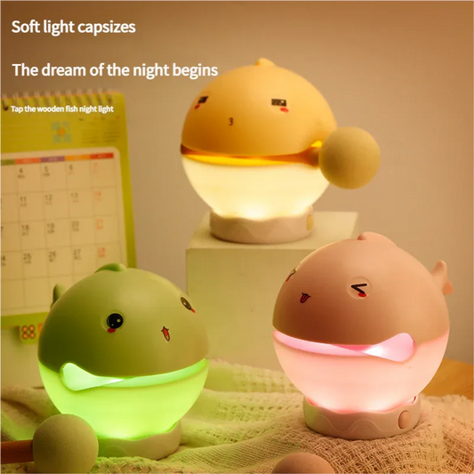 Portable rechargeable tapping control night light- 3-Level Dimmable Bedside Lamp(apricot) - Mekamart Australia