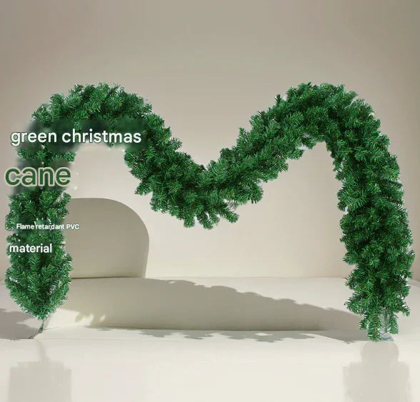Classic Green Lush Artificial Christmas Garland - 2.7m Green Pine Vine with 280 Tips for Holiday Decor - Mekamart Australia
