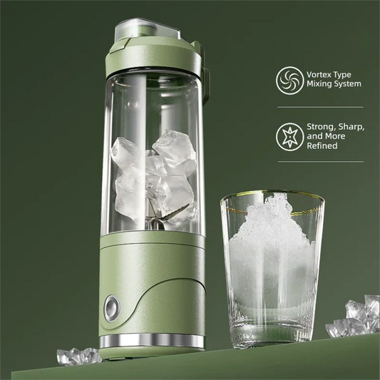 Green Portable Automatic Rechargeable Blender Wireless Juicer Mini Ice Crusher for Smoothies & Shakes - Mekamart Australia