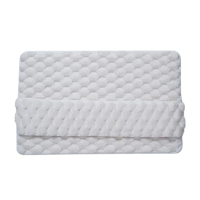 Luxury Plush Memory Foam Bath Mat with Foot Drying Panel - Super Absorbent & Non-Slip Bathroom Rug(Checkered brown) - Mekamart Australia