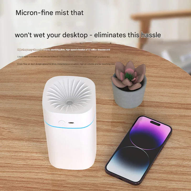 Green 2-in-1 Ultrasonic Air Humidifier with 7-Color LED Night Light - Quiet Desktop Mini Humidifier for Home, Office, Bedroom - Mekamart Australia
