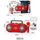 Red Kids Portable Singing Machine Karaoke Boombox Toy with Microphone Flashing Lights and MP3 Music Player for Boys and Girls - Mekamart Australia