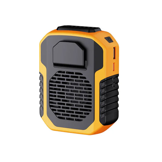 Portable Waist Clip Fan 6000mAh Rechargeable Personal Air Conditioner with Power Bank Function Heavy Duty Wearable Belt Fan for Tradies Camping and Outdoor Work Black - Mekamart Australia