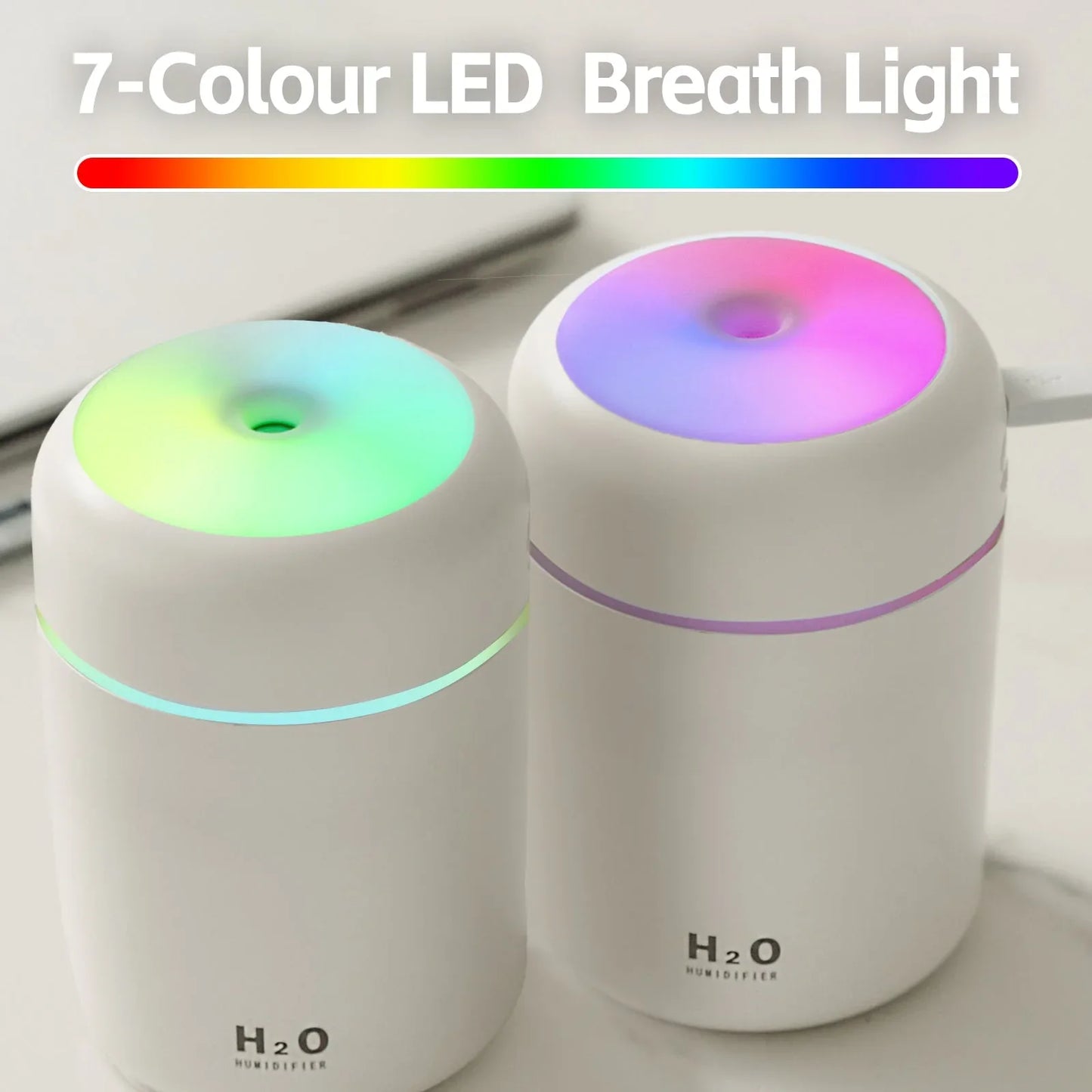 Living Today Mini LED Ultrasonic Humidifier 300ml - Mekamart Australia