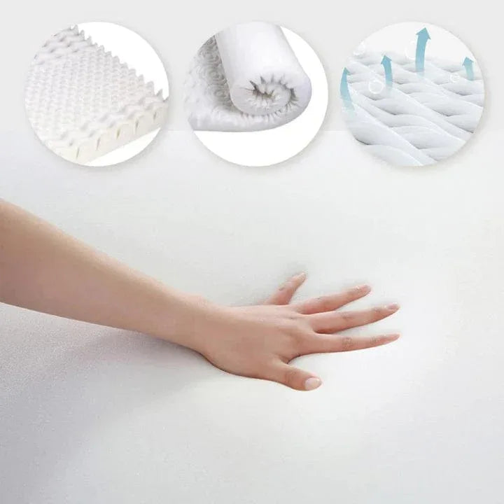 8cm Memory Foam Mattress Topper with Bamboo Cover - Double - Mekamart Australia