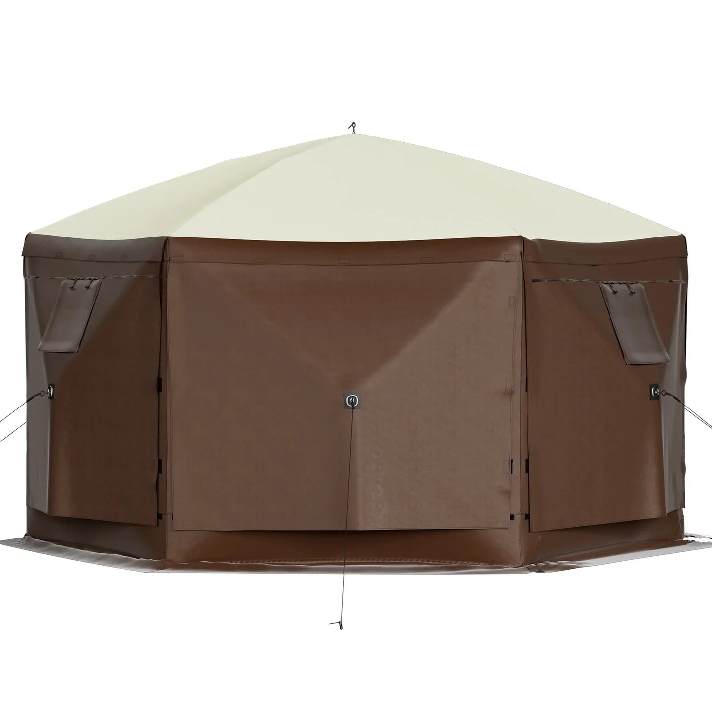 VEVOR Pop-up Camping Gazebo Camping Canopy Shelter 6 Sided 10' x 10' Sun Shade - Mekamart Australia