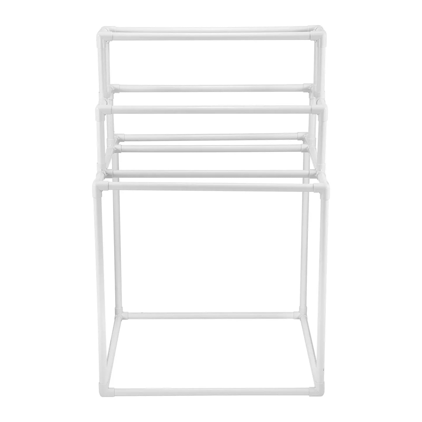 VEVOR Towel Rack 8-Bar Outdoor PVC Towel Holder for Poolside Spa Bathroom White - Mekamart Australia