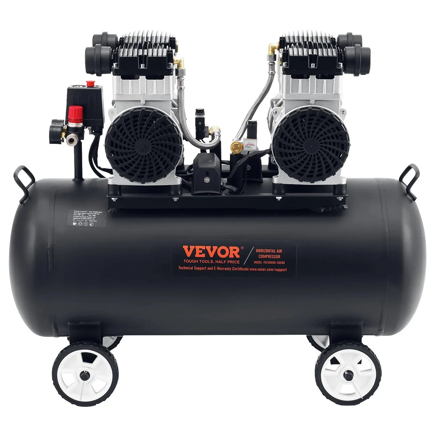 VEVOR Air Compressor Compact Portable Oil Free Compressor 75L 90 PSI - Mekamart Australia