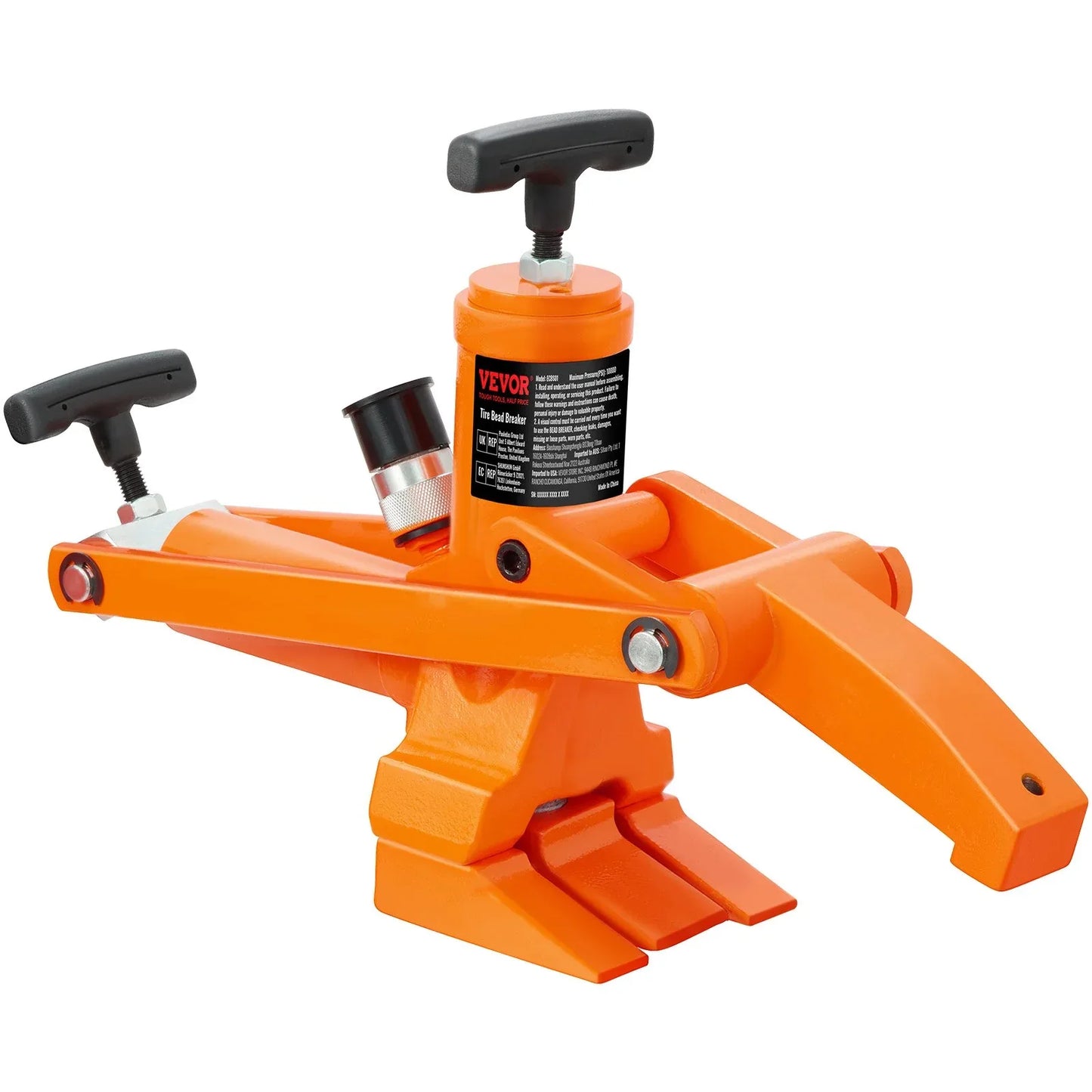 VEVOR Hydraulic Bead Breaker, 1000 PSI Tire Bead Breaker with Metal Foot Pump, Heavy-duty Steel Bead Breaker Tool for Tractors, Trucks, Buses, Lawn Mowers, ATVs - Mekamart Australia