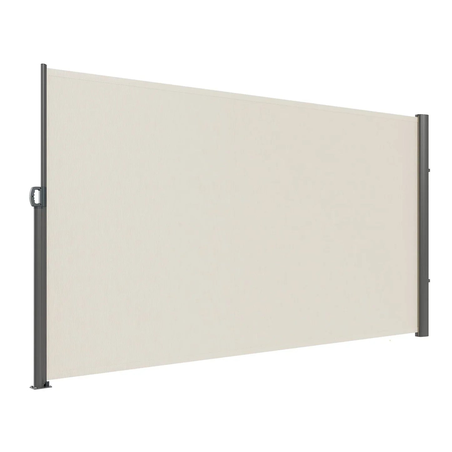 VEVOR Retractable Side Awning,160X300cm Aluminum Outdoor Privacy Screen, 280g Polyester Water-proof Retractable Patio Screen, UV 30+ Room Divider Wind Screen for Patio, Backyard, Balcony, Beige - Mekamart Australia