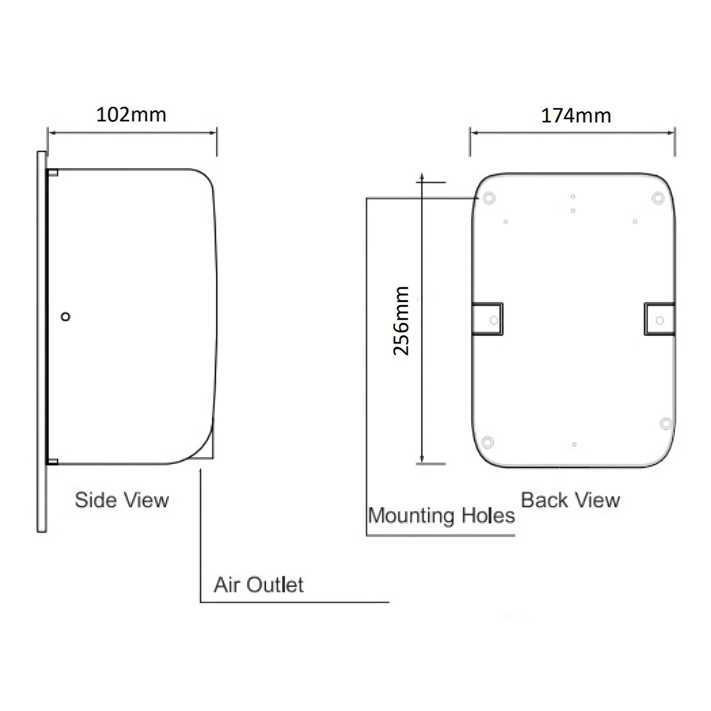 COMPACT Stainless Steel Hand Dryer 700W & 1000W - Mekamart Australia
