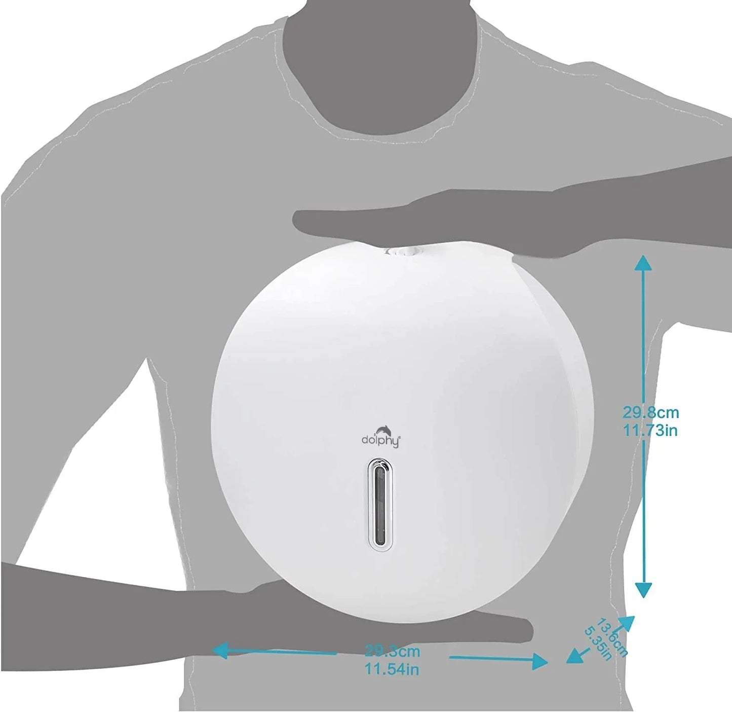 PLAZA Jumbo Toilet Roll Dispenser - White - Mekamart Australia