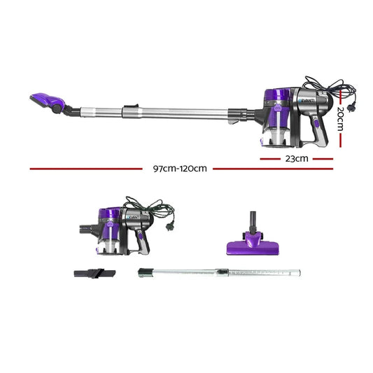 Devanti Stick Vacuum Cleaner Handheld Corded 450W Purple - Mekamart Australia