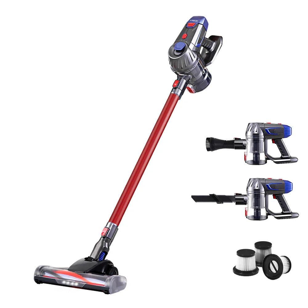 Devanti Stick Vacuum Cleaner HEPA Filter Red 150W - Mekamart Australia
