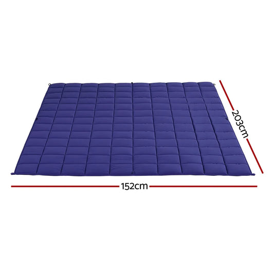 Giselle Bedding Weighted Blanket 9KG Kids Adults Heavy Gravity Relax Calm Blue - Mekamart Australia