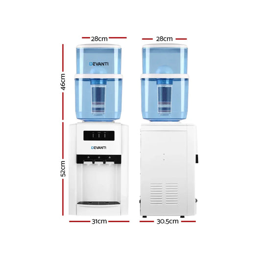 Devanti Water Cooler Dispenser Bench Top 22L - Mekamart Australia