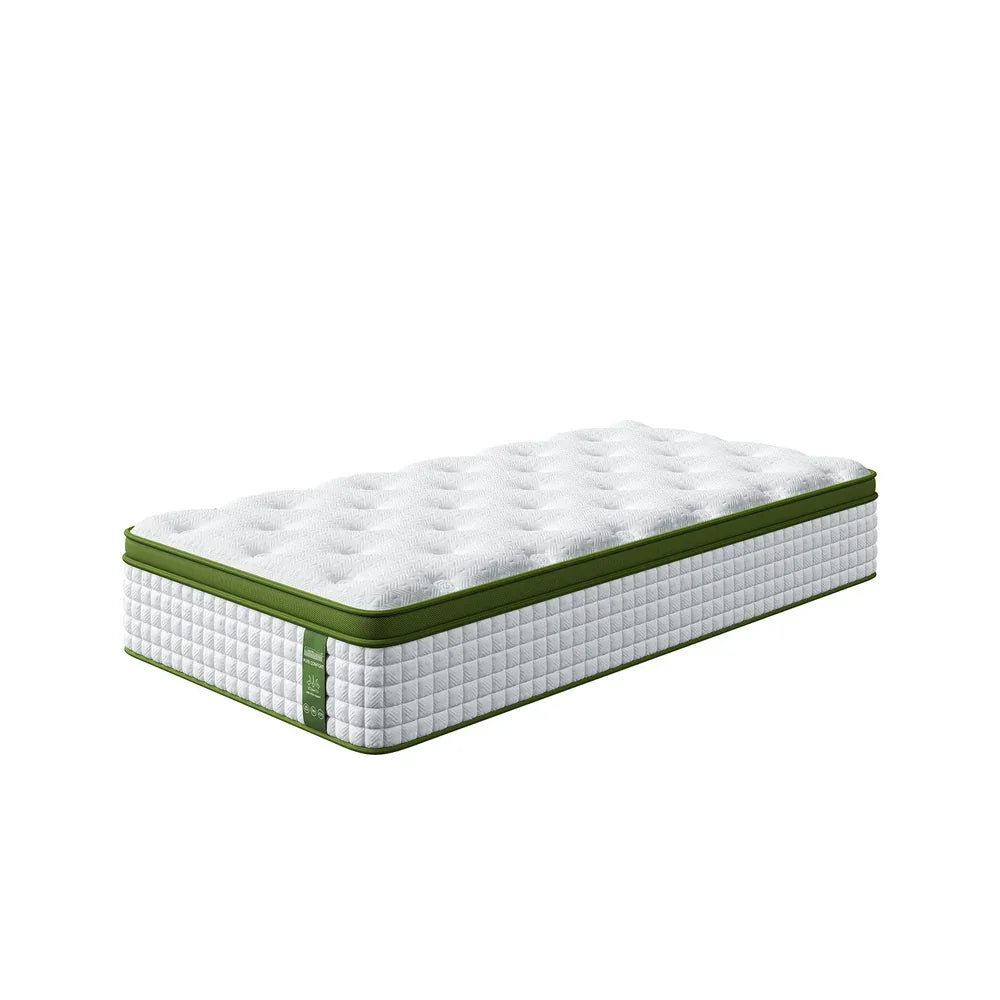 BedStory 34cm King Single Latex Hybrid Mattress Medium Firm - 5 Zone Pocket Spring Bed for Pressure Relief Motion Isolation - Mekamart Australia