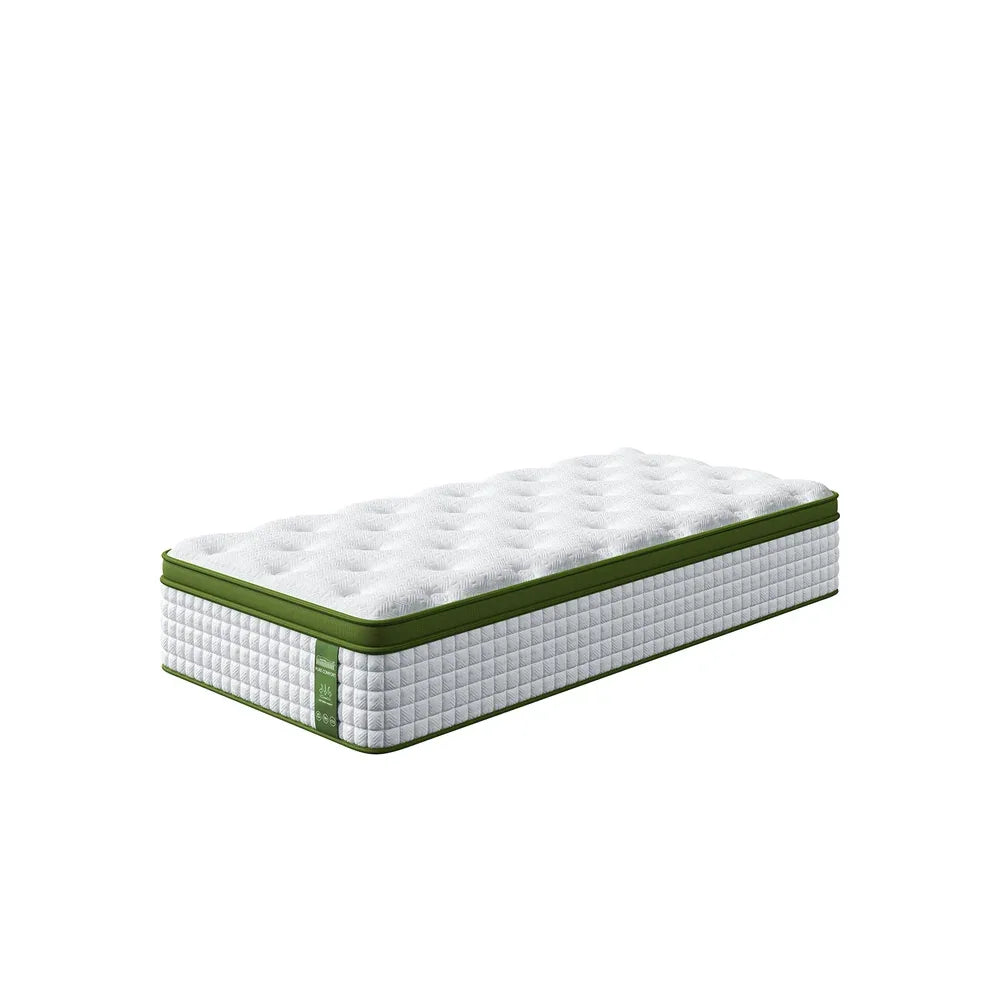 BedStory 34cm Single Latex Hybrid Mattress Medium Firm - 5 Zone Pocket Spring Bed for Pressure Relief Motion Isolation - Mekamart Australia
