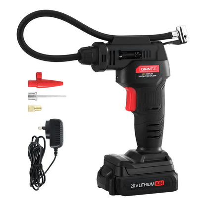 Giantz Cordless Tyre Inflator Portable Air Compressor Pump 20V 120PSI Digital LED - Mekamart Australia