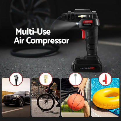 Giantz Cordless Tyre Inflator Portable Air Compressor Pump 20V 120PSI Digital LED - Mekamart Australia