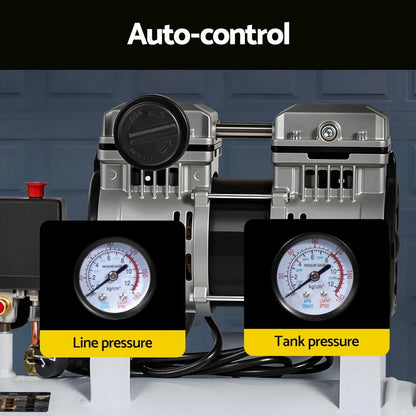 Giantz 24L Air Compressor Quiet 0.75HP Oil-Free Portable Tyre Inflator 40L/Min - Mekamart Australia